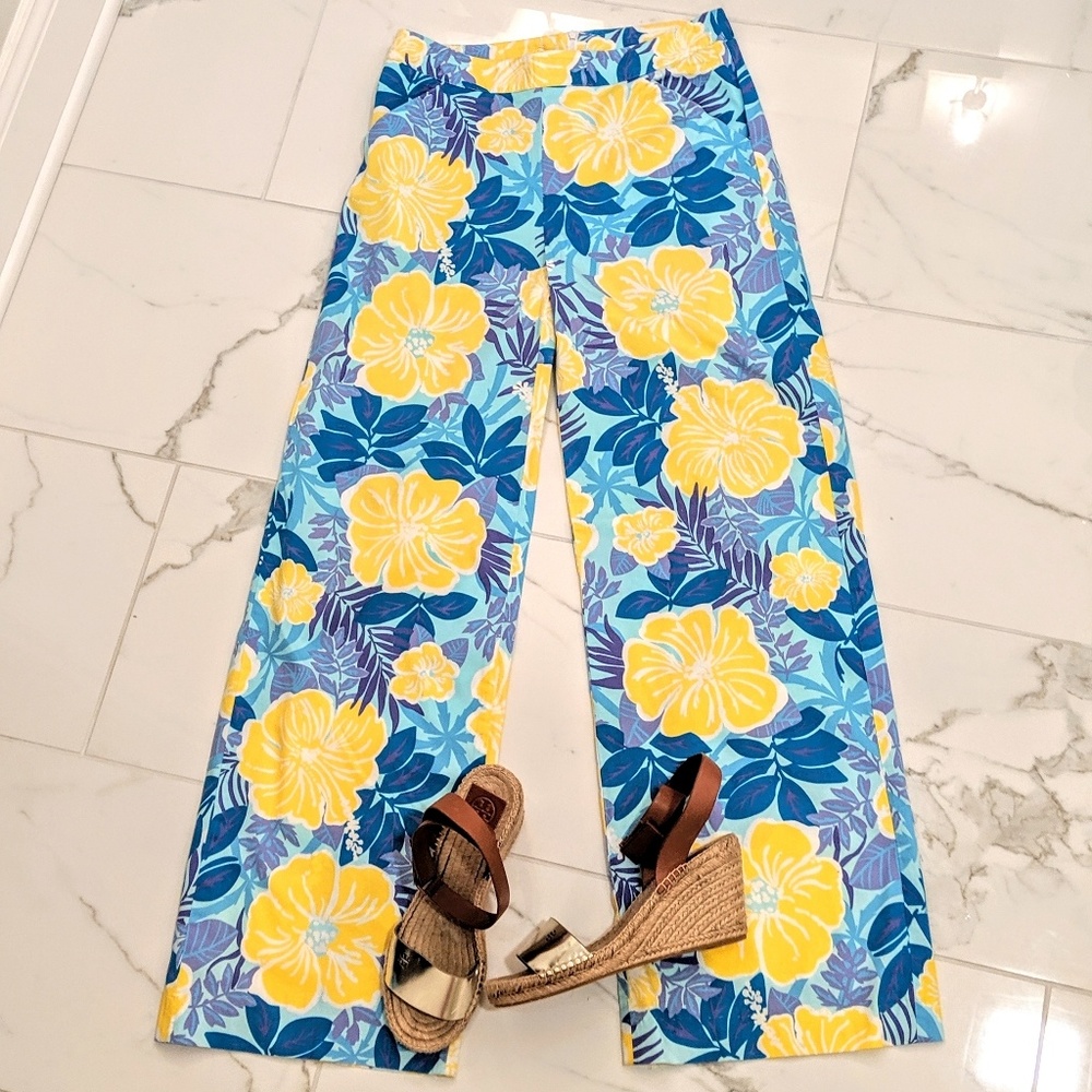 Lilly Pulitzer Hibiscus Print Pants